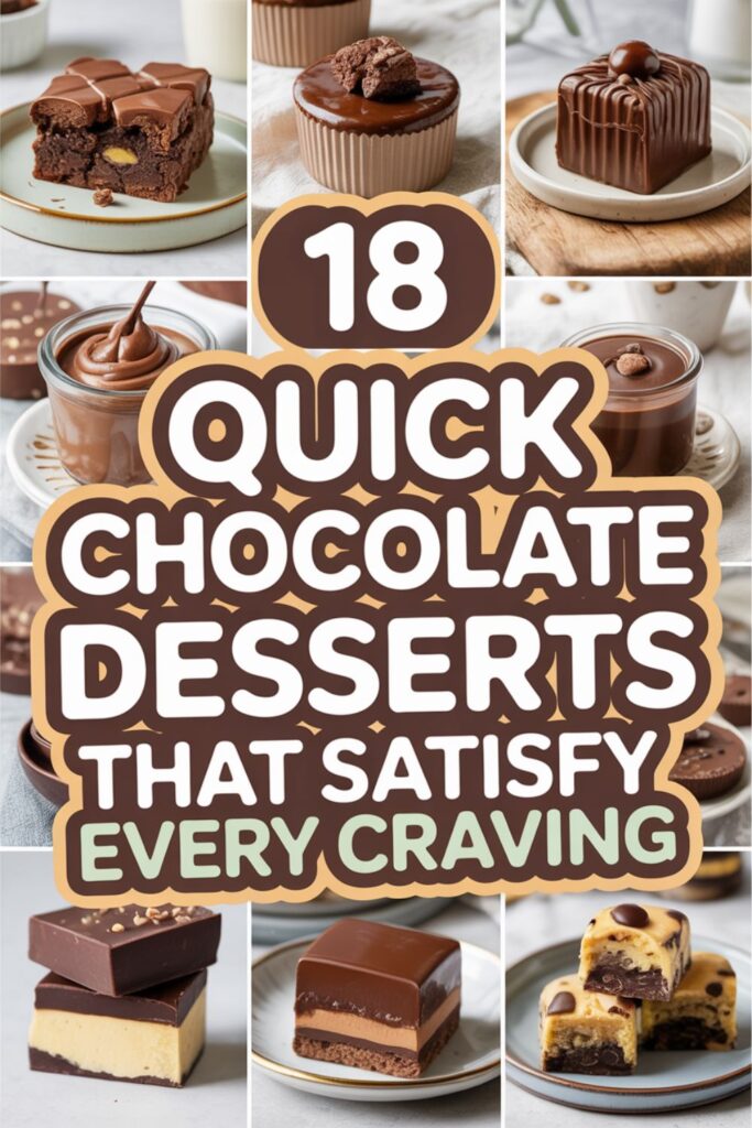 18 Quick Chocolate Desserts That Satisfy Every Craving