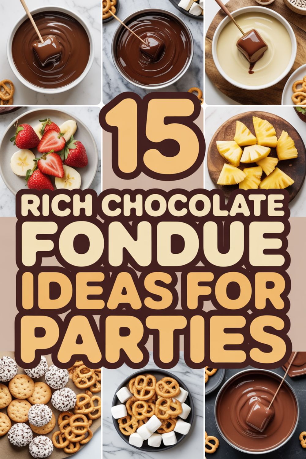 15 Rich Chocolate Fondue Ideas for Parties