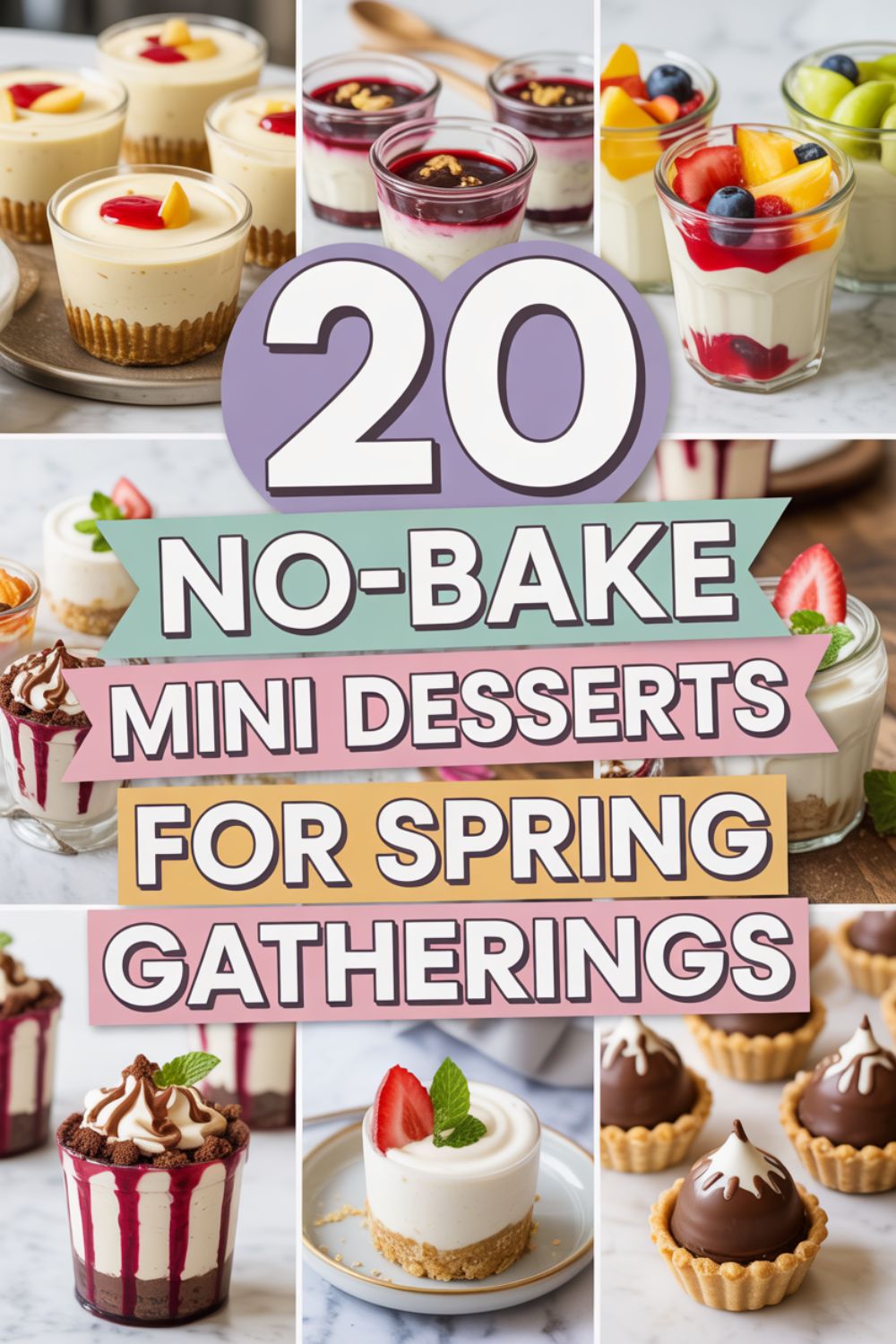 20 No Bake Mini Desserts for Spring Gatherings